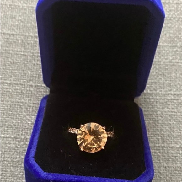 Jewelry - *NEW 6CT 18K Rose Gold Huge Morganite Diamond Ring